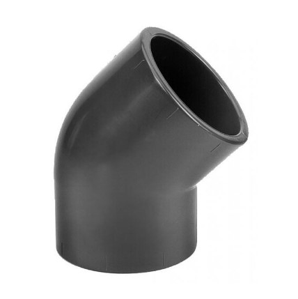 PVC BOCHT 45° LIJM 63 MM