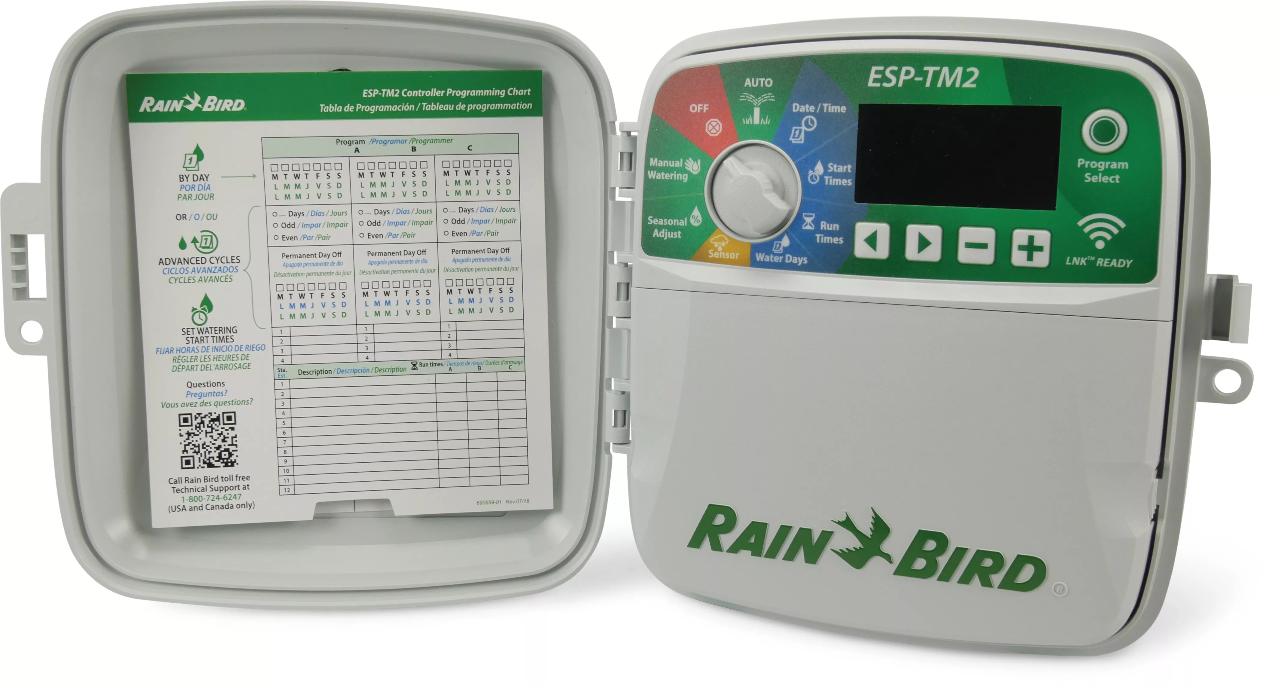 RAIN BIRD REGENAUTOMAAT 24VAC TYPE ESP-TM2 WI-FI COMPATIBEL 8 STATIONS