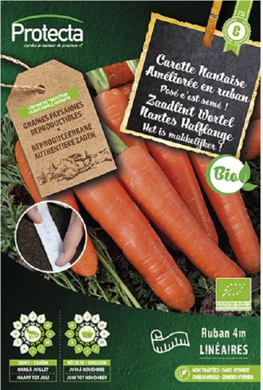 WORTEL VAN NANTES ZAADLINT BE-BIO-01