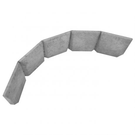 BOORDSTEEN AFLOPEND TYPE W BUIGBAAR - 100 X 1-3 X 30 CM