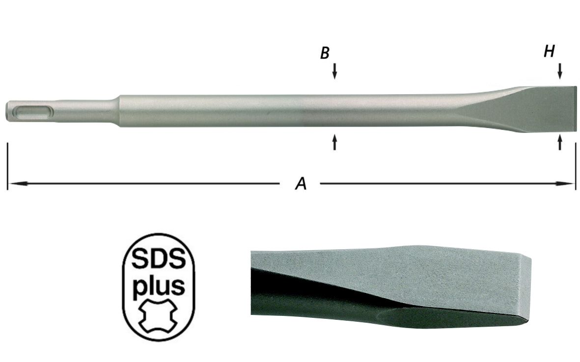 HAMERBEITELS 318 SDS+ PLAT250-20 MM