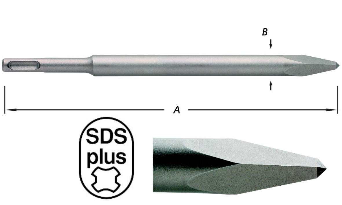 HAMERBEITELS 322 SDS+ PUNTIG250-12 MM