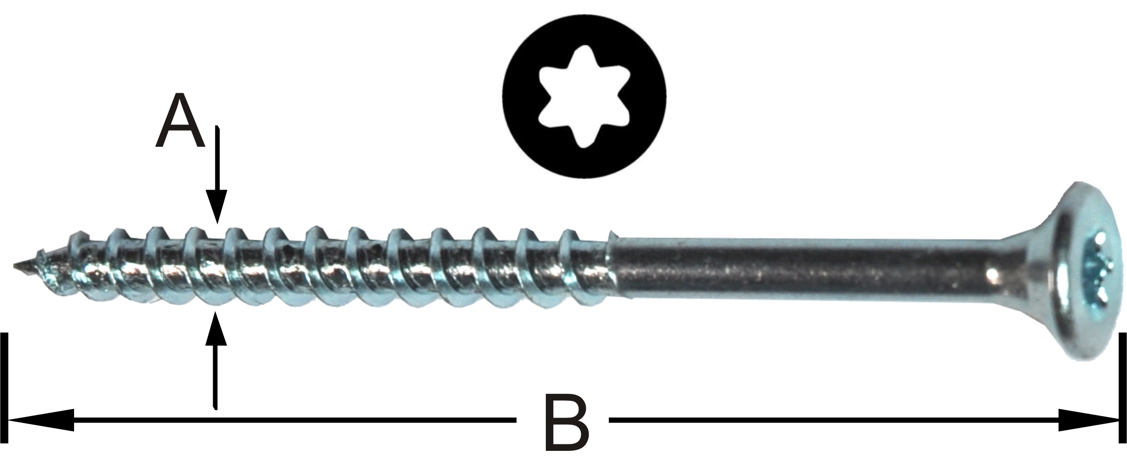 PANEELSCHROEVEN TORX, VERZINKT 3.5 x 30 mm