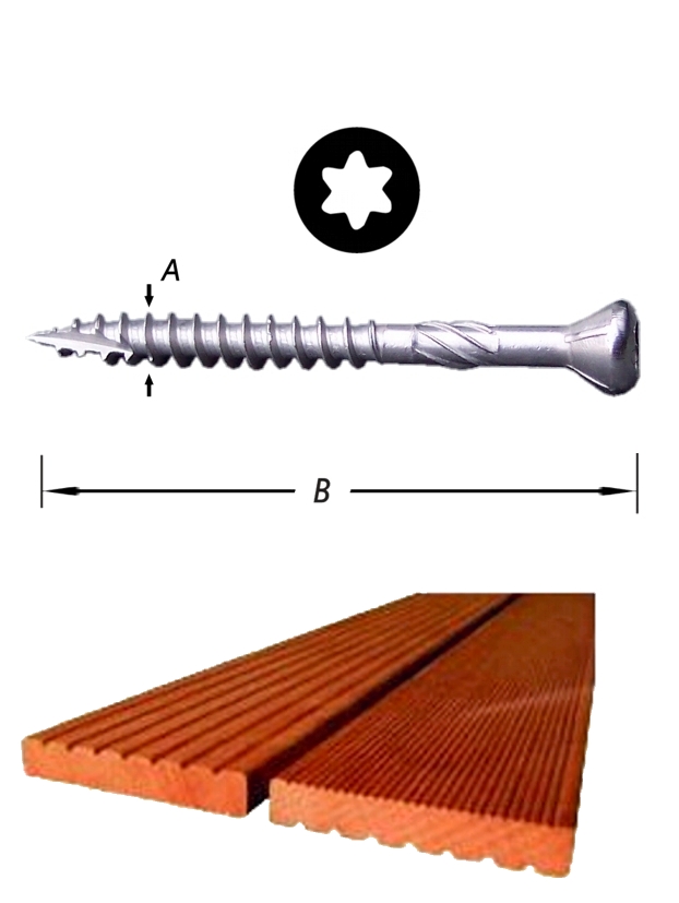 SCHROEVEN HARDHOUT, TORX, RVS C24 4X40 MM