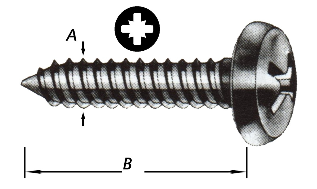 ZELFTAPPENDE SCHROEVEN CIL.KOP3,5 X 10 MM