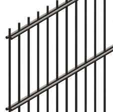 DUBBELSTAALMATPANEEL 8/6/8 ZWART - 143 X 250 CM