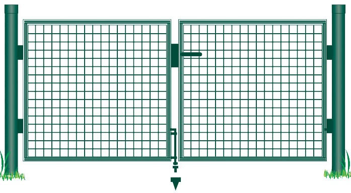 DUBBELE TUINPOORT GRACE ZWART - 4 M BR X 1.2 M HG
