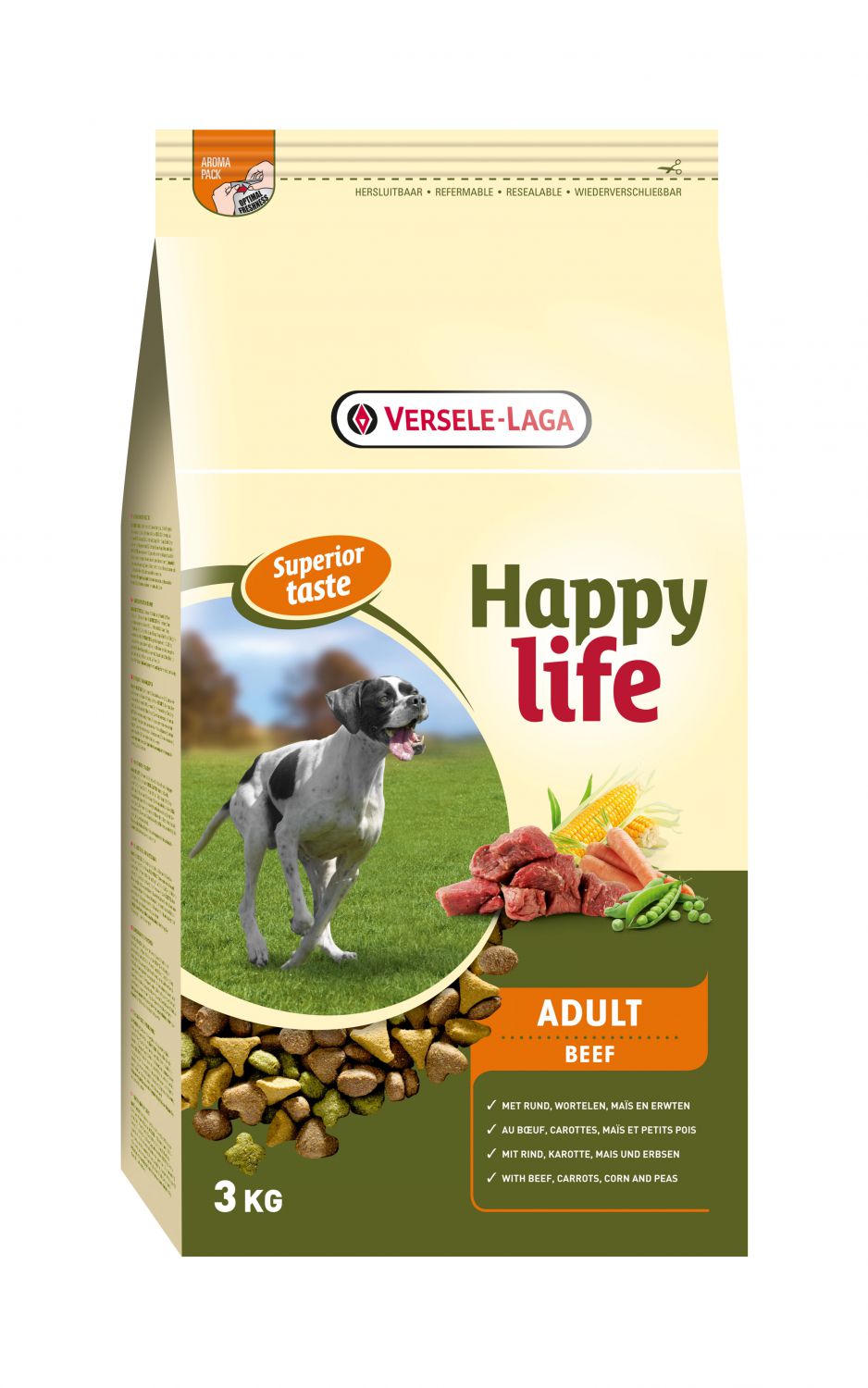 HAPPY LIFE ADULT BEEF 3 KG