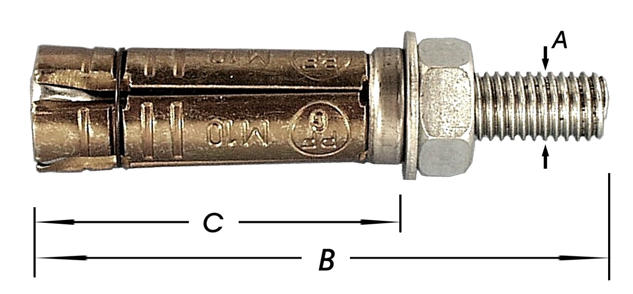 2 KEILBOUTEN MET MOERM6X50 MM