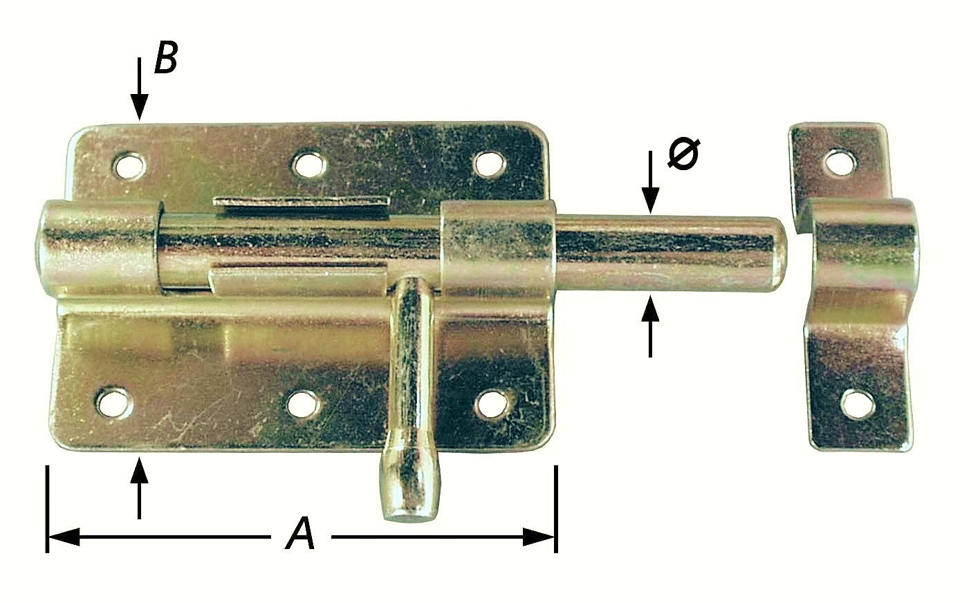 BOX-GRENDEL, VERZINKT80 X 12 MM