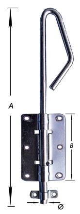 BAJONETGRENDEL, ZWART EPOXI300 MM