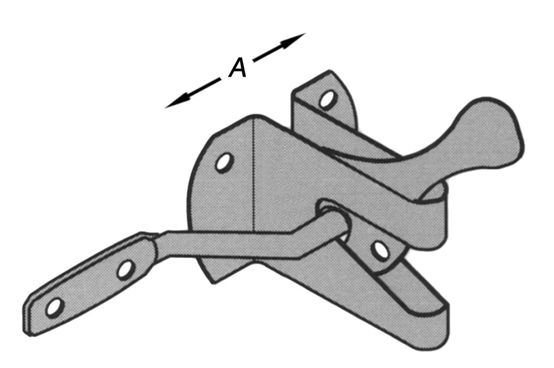 HEKSLUITING, GEEL VERZINKT60 MM