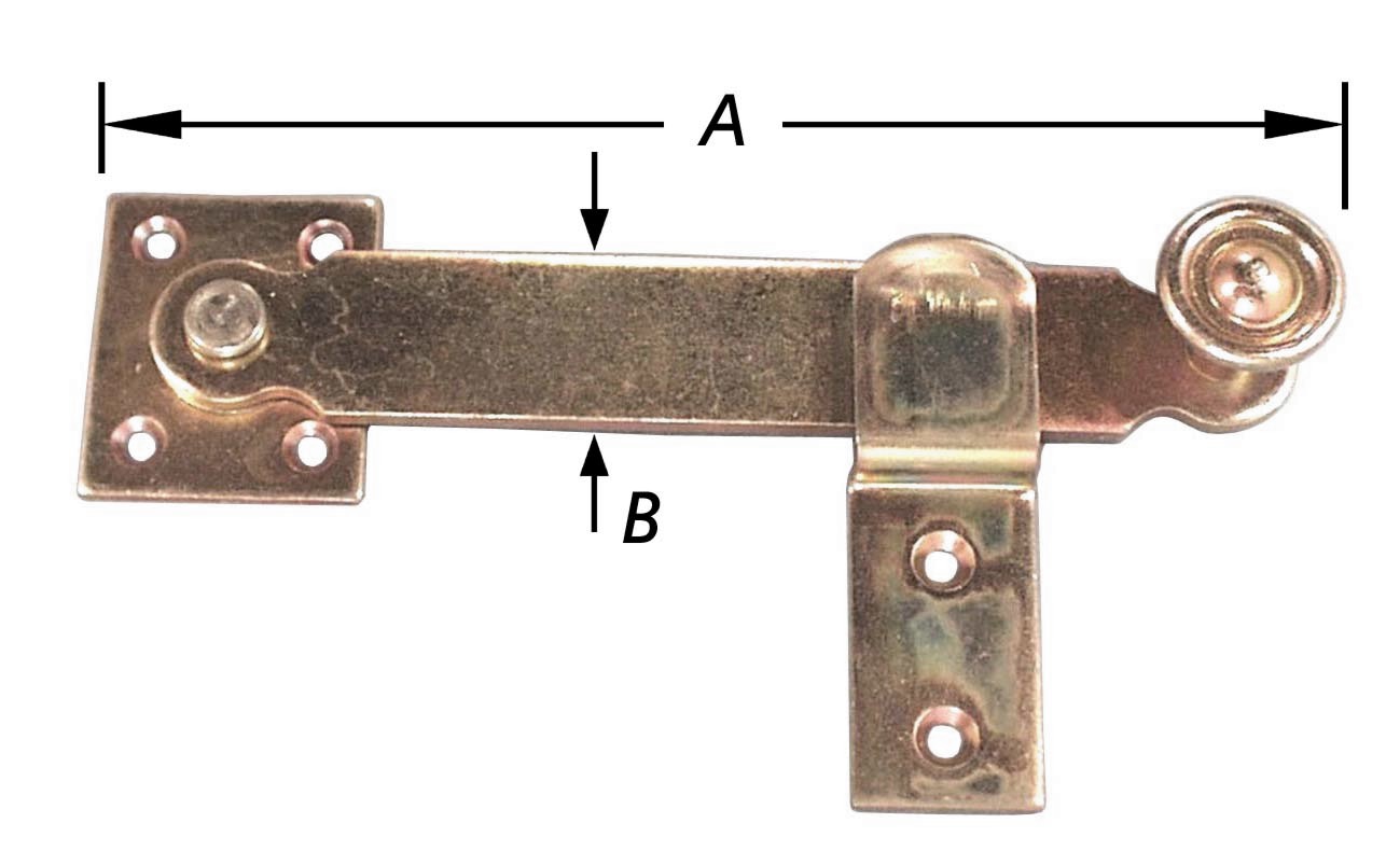 HEKKLINK+STEUNHAAK, VERZINKT190 X 25 MM