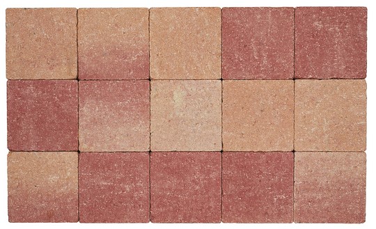 KASSEI IN-LINE TROMMELING 15X15X6 ROSE-ROOD