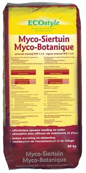 [MYCOS-25] ECOSTYLE MYCO-SIERTUIN NPK 7-3-6  - 25 KG