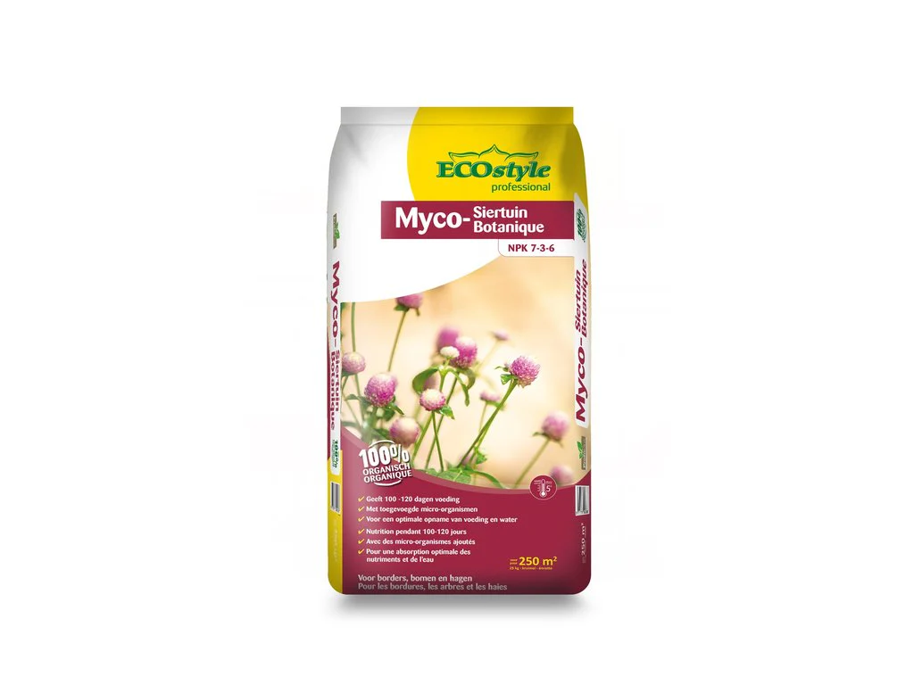 [MYCOS-25] ECOSTYLE MYCO-SIERTUIN NPK 7-3-6  - 25 KG