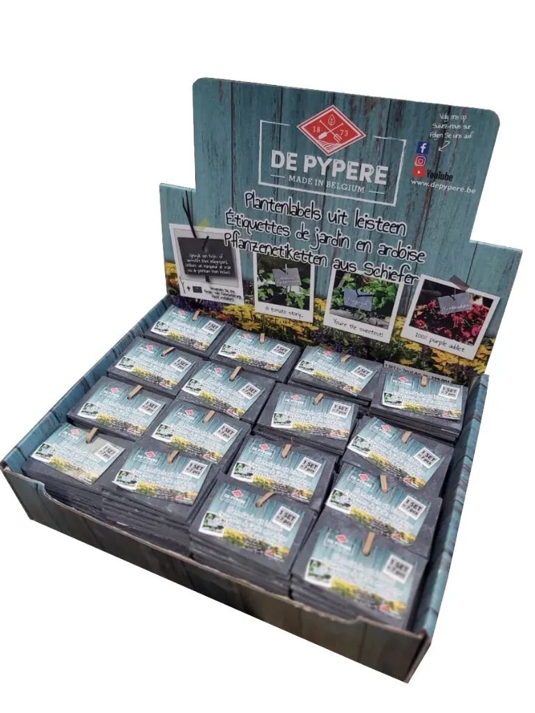 [339.002] GEVULDE DISPLAY PLANTENLABEL NATURE LEISTEEN