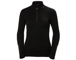 [75210_595-M] W HH LIFA MERINO HALF ZIP 595 NAVY/STONE BLUE M