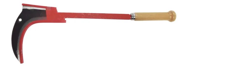 [061260] 2 ZIJDIG BRAMEN KAPMES 45CM-HOUTEN HANDV