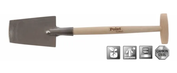 [PT070300] TRADITIONAL HANDSPADE RECHT M/ST 45CM