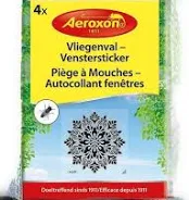 [76451AE] AER VLIEGENVAL - VENSTERSTICKER MET MOTIEF 4 ST.