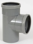 [PVCDRTGR110] PVC DRUK T-STUK 90° LIJM 110MM