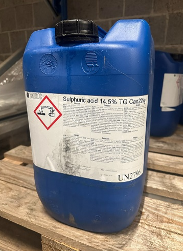 ZWAVELZUUR 15 % - 22 KG (incl. recyclagekost)
