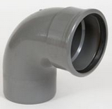 PVC BOCHT GRIJS BENOR 110MM MOF/SPIE SN8