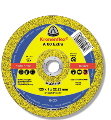 SNIJSCHIJF METAAL/RVS. VLAK 125x1x22.2