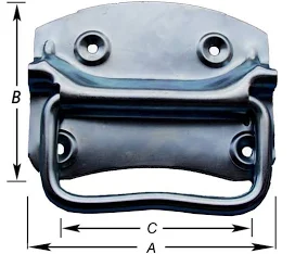 2 KOFFERGREPEN IJZER VERZINKT 110 mm