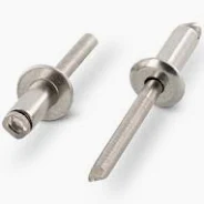 28 BLINDKLINKNAGELS. INOX. PLAT 4.8x12 MM