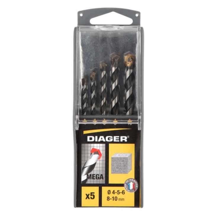 [1-5858-0410] KOFFER 251C 5 STEENBOREN STAND4-10 MM