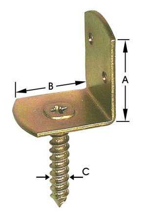 VLECHTSCHERMSTEUNEN. ENKEL8X40X35MM