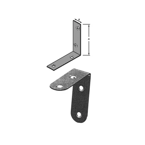 [S-0242-31-100-S] 4 GEBOGEN HOEKIJZERS.RVS+SCHR (100 MM)