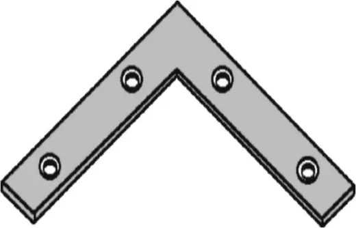 [S-0241-12-50] 4 HOEKIJZERS PLAT VERZINKT (50 MM)