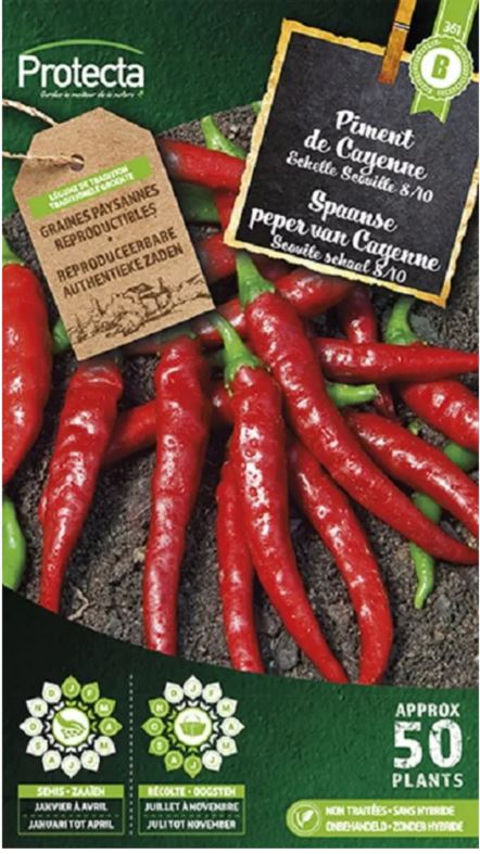 [SE-POT-00097] SPAANSE PEPER VAN CAYENNE