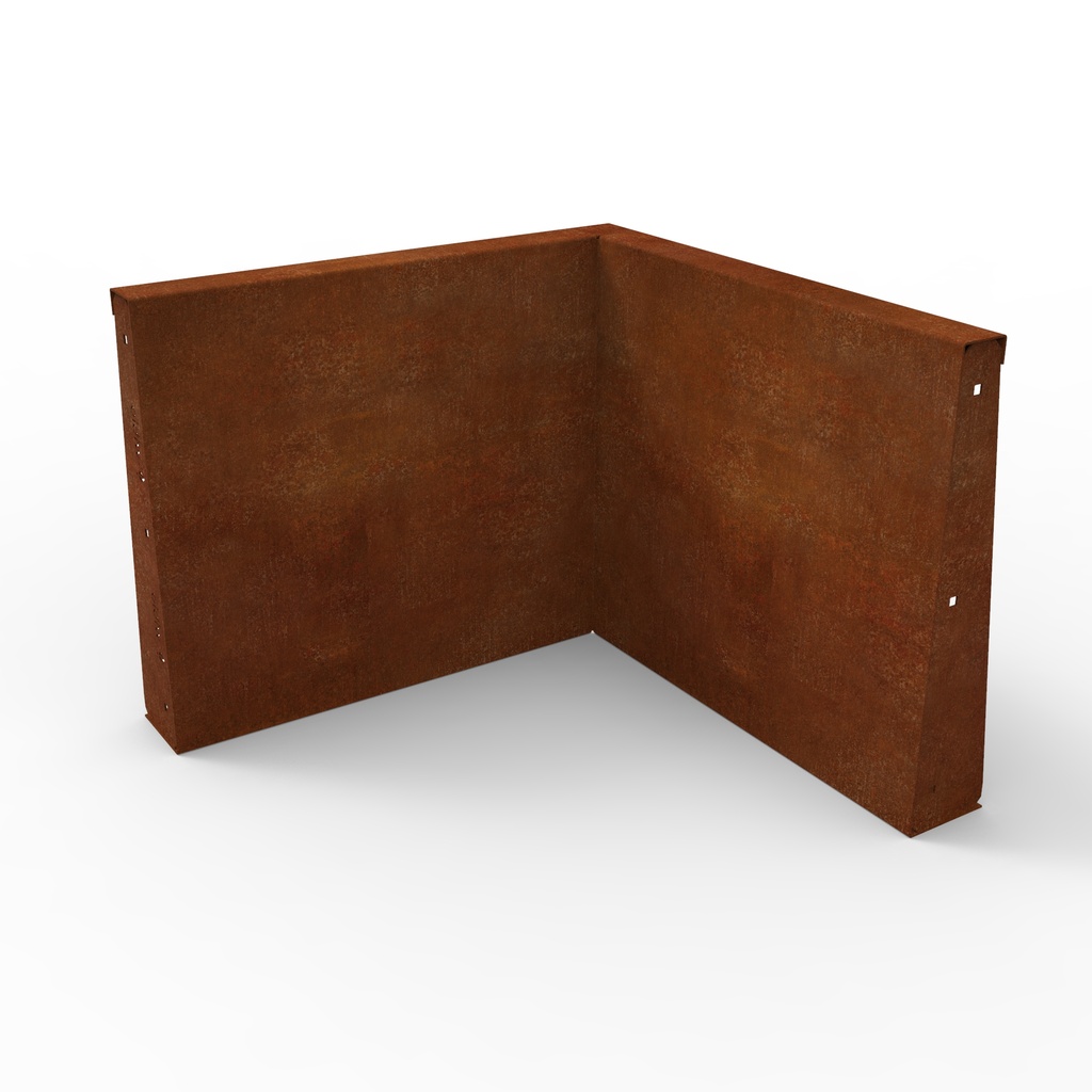 [SB.C.210.CI.500] BINNENHOEK IN CORTEN (50CMX H 21CM)