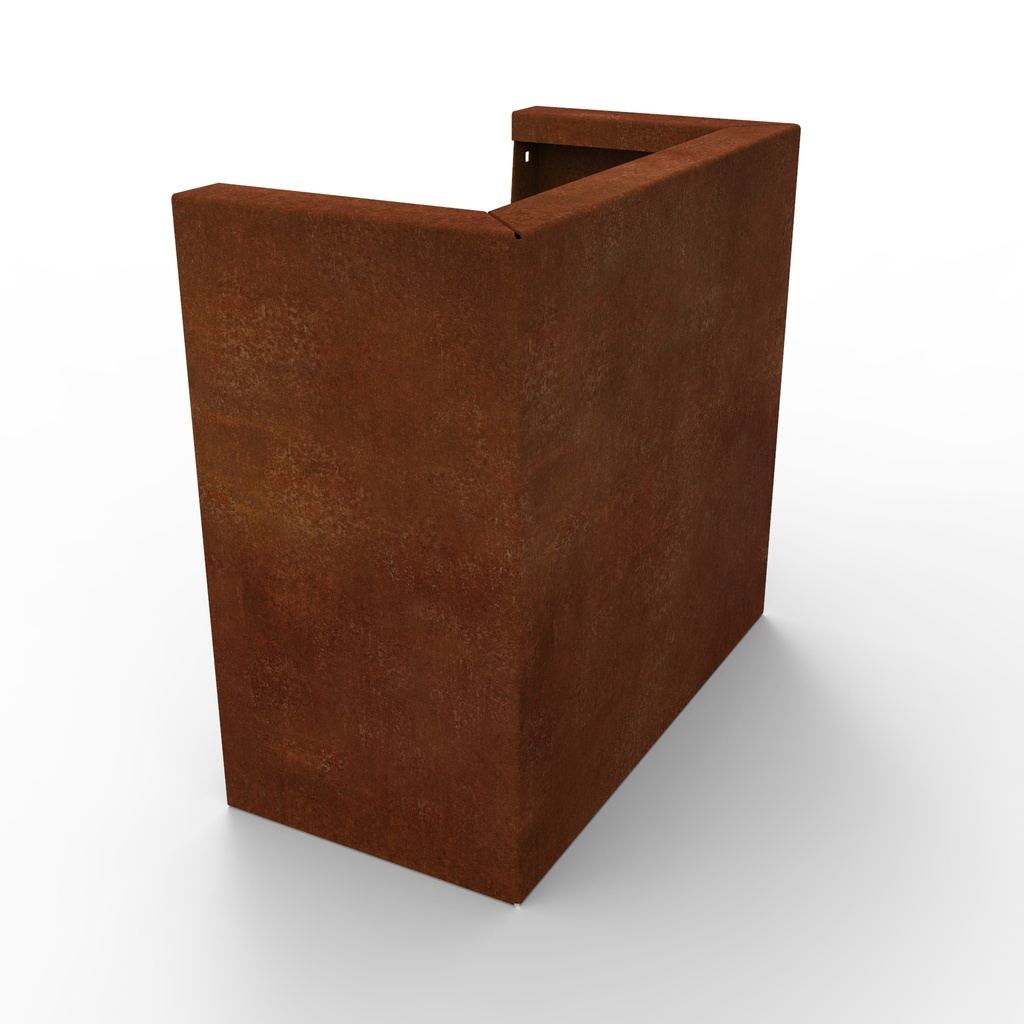 [SB.C.210.U25.500] U-PANEEL IN CORTEN (50CMX H 21CM)
