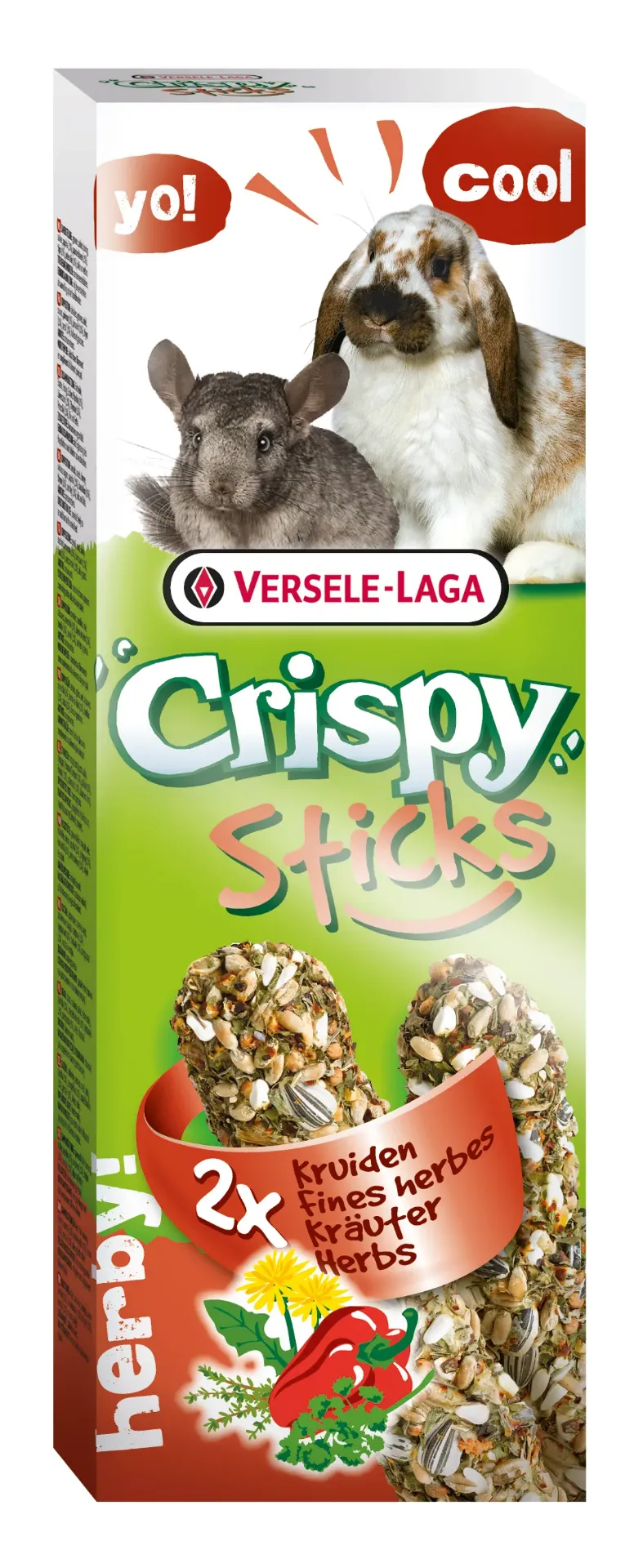 CRISPY STICKS KONIJNEN-CHINCHILLA'S KRUIDEN 2 ST 110 G