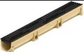 [3004021] ACO AFVOERGOOT EUROLINE 100 MICROGRIP (B125) ZWART