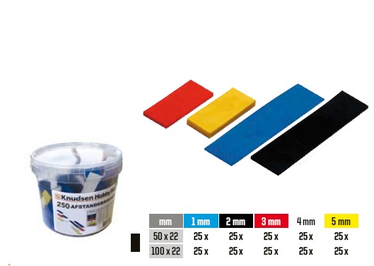 [B-FixKN-2] AFSTANDPLAATJES KLEIN 250ST
