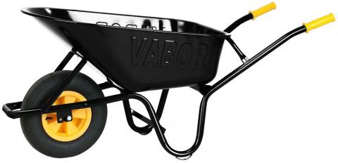 KRUIWAGEN ZWART GELAKT. 90L. LUCHT BAND WIEL