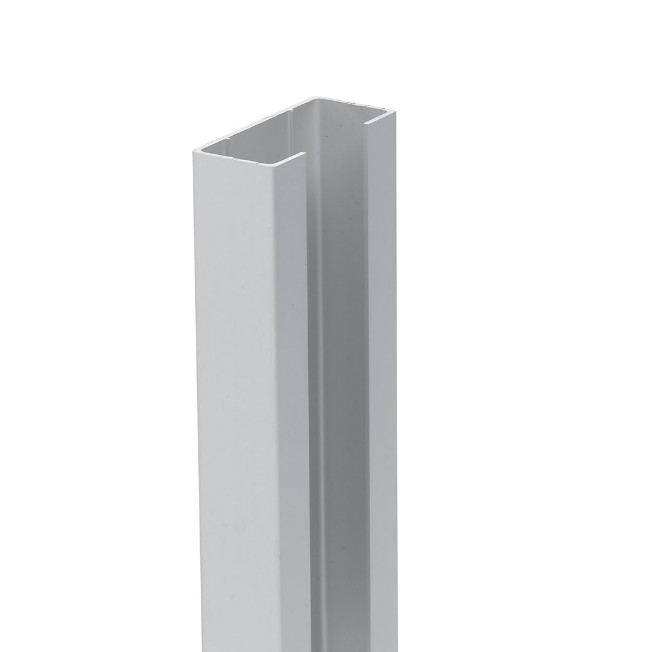 ALUMINIUM U-PROFIEL ZWART OM EINDPAAL TE MAKEN 2.10M - 30MM