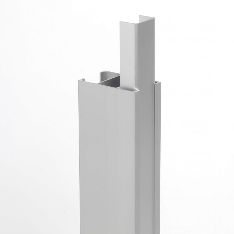 ALUMINIUM U-PROFIEL ZWART OM HOEKPAAL TE MAKEN 2.10M - 30MM