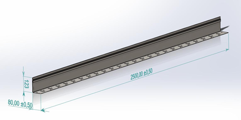 AQUA-EDGING BASIS L-PROFIEL 250 CM (incl. koppelplaat)