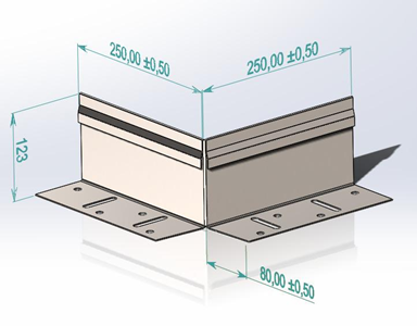 [1CD] AQUA-EDGING BINNENHOEK (incl. koppelplaat)