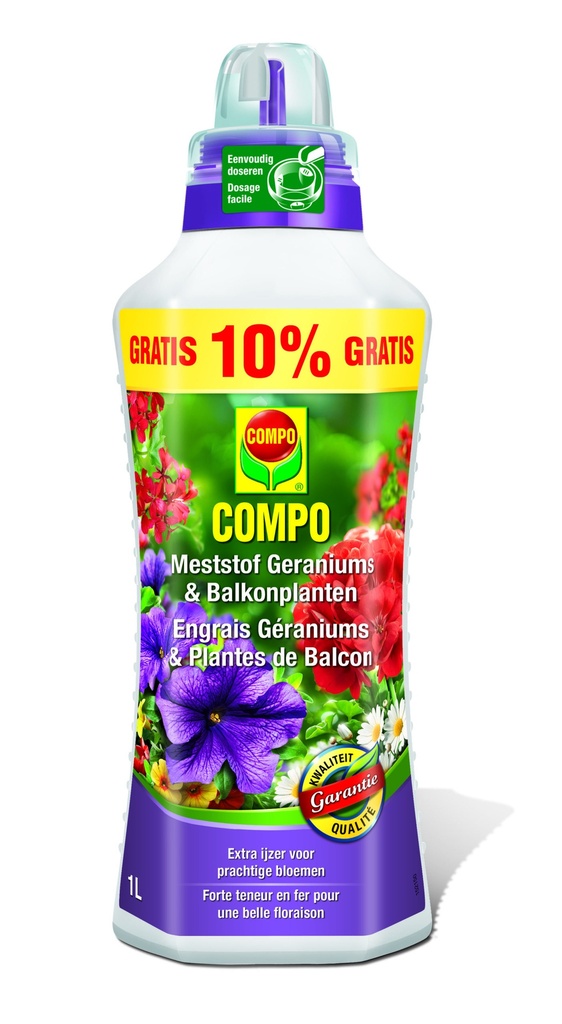 [CMPVLGERSUR1] COMPO VL MEST GERANIUM & BALKONPLANTEN - 1 L