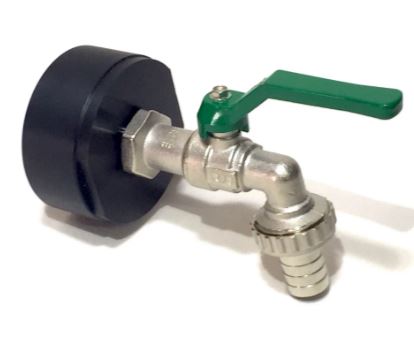 [H-TUINKRAAN-6882] IBC H-VERLOOP +3/4" METALEN KRAAN EN SLANGPILAAR