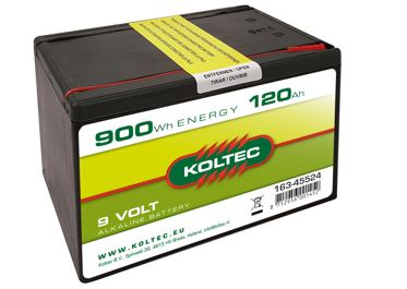 [163-45524] KOLTEC BATTERIJ 9 VOLT - 900 WH 120 AH. ALKALINE