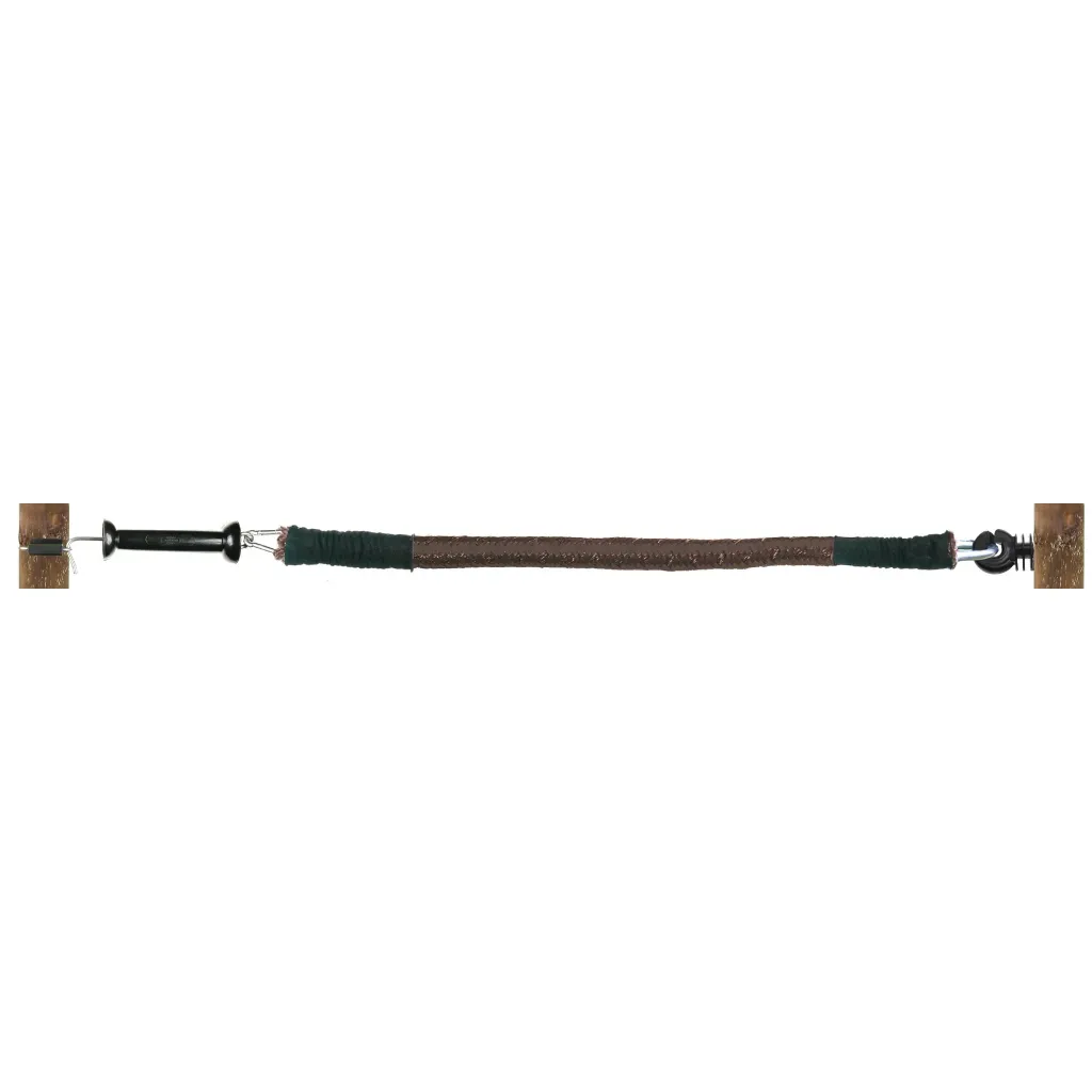 KOLTEC POORTSET. ELASTISCHE KABEL. BRUIN VOOR POORTEN TOT 5 MTR. INCL. POORTGREEP EN ISOLATOREN